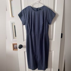 Blue Front Slit Dress